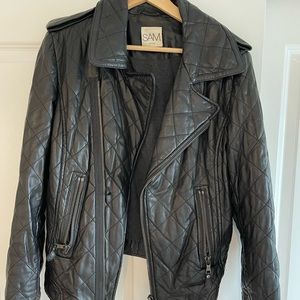 Leather Motorcycle Jacket Black Leather